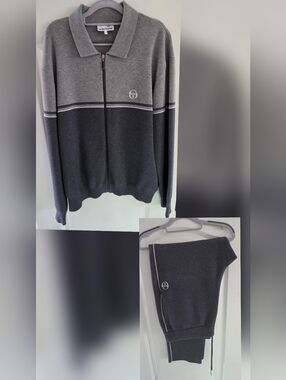 Sergio Tacchini Nostra Gray Colorblock Track Set - XL